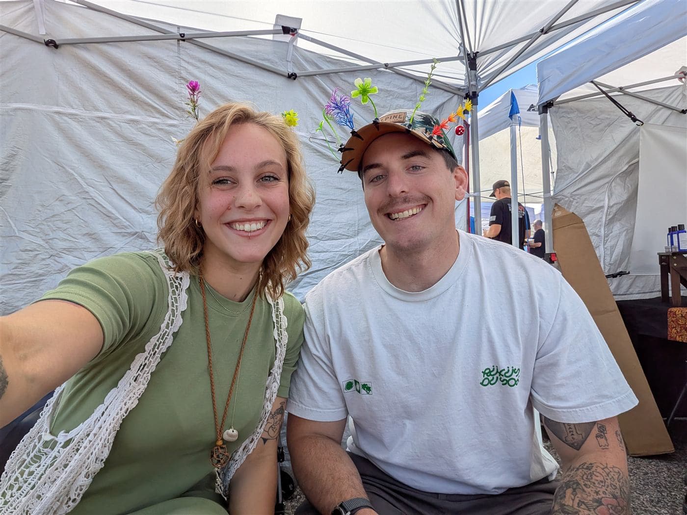 Juniper Bakery owners smiling together
