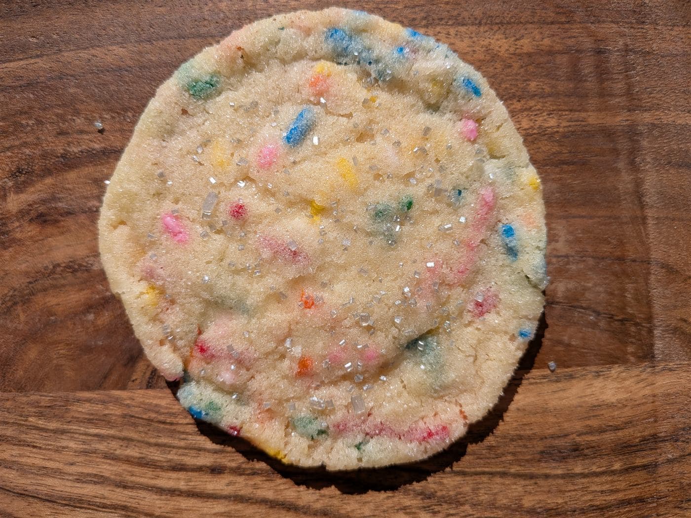 Single Jimmy sugar cookie close-up